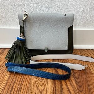 Anya Hindmarch color block leather shoulder bag